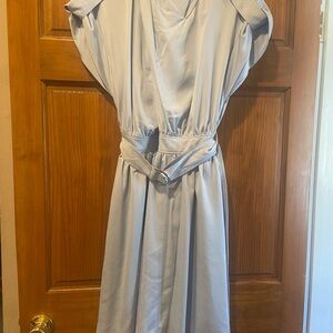 Derek Lam Elegant Light Blue Belted Dress